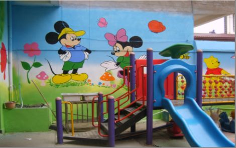 衡山幼儿园室外彩绘